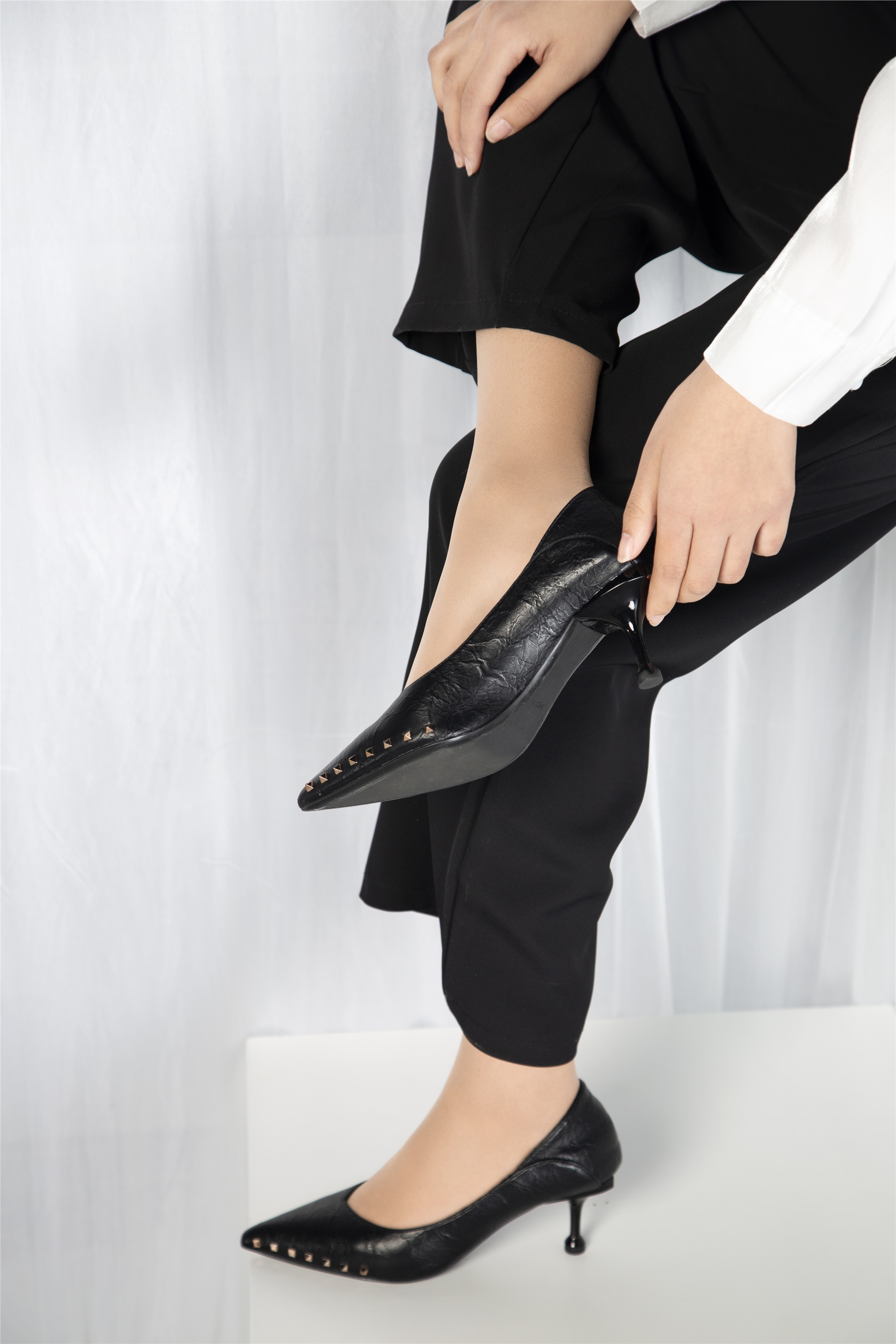 奈丝写真 NO.033 晨静-阔腿裤小皮鞋，今日OL通勤